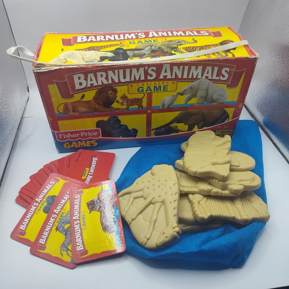 Fisher Price 2001 Barnum's Animals Crackers Matching Memory Game Complete